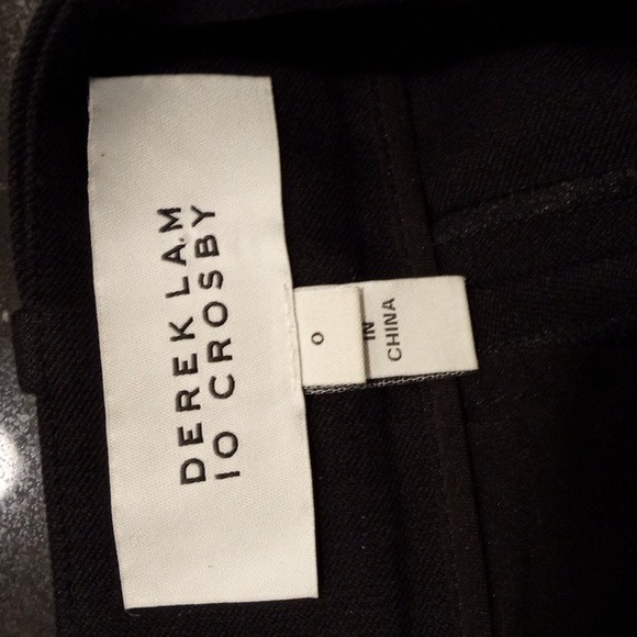 NEW Derek Lam 10 Crosby black shorts high waisted scalloped eyelet zip up size 0 - Picture 15 of 16